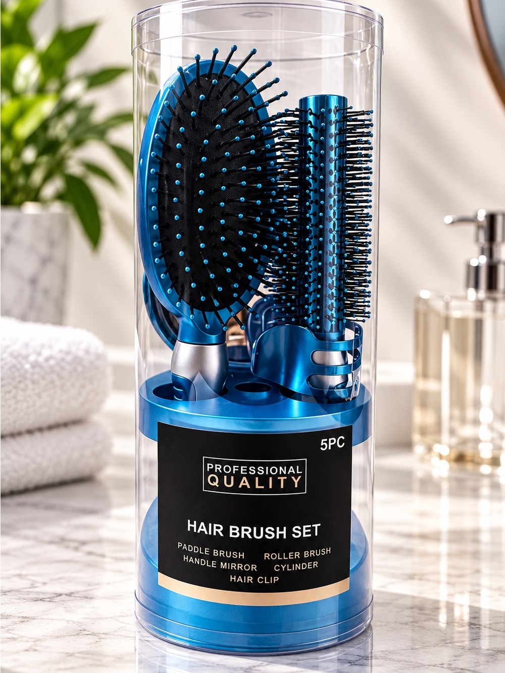 Professional Women’s Hair Brush Set - Blue